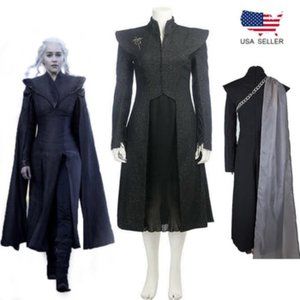 Game of Thrones Daenerys Targaryen Costume Cosplay Halloween 4SET S, M, …